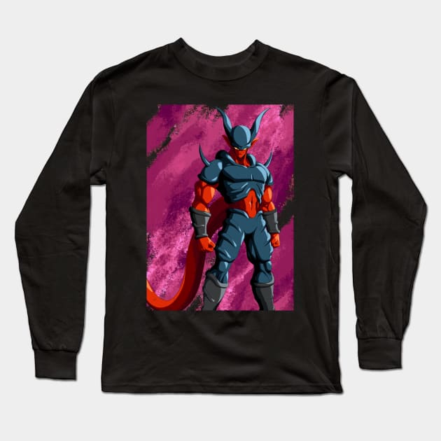 Black Janemba Long Sleeve T-Shirt by JixelPatterns